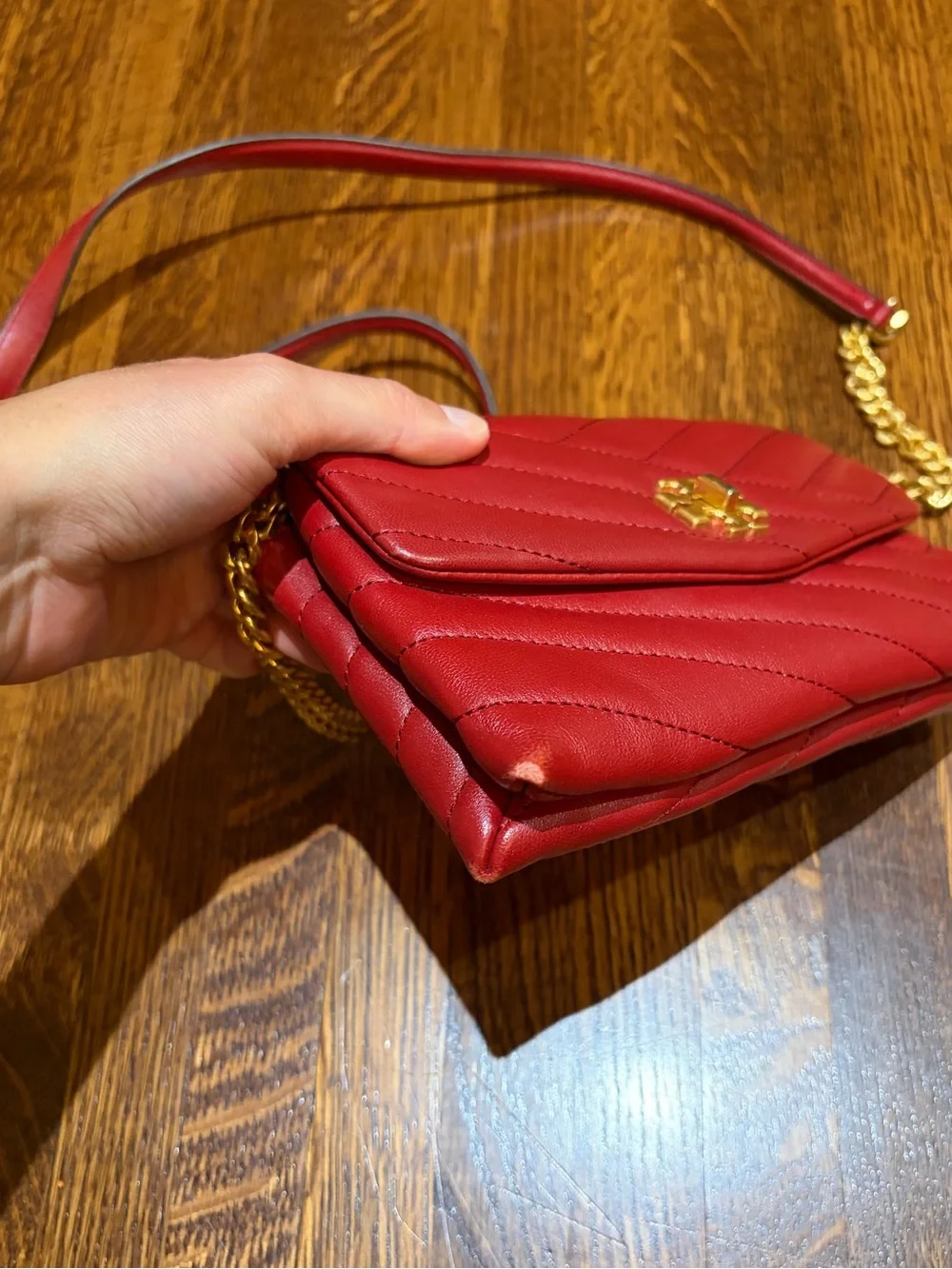 Tory Burch Kira Chevron Chain Wallet